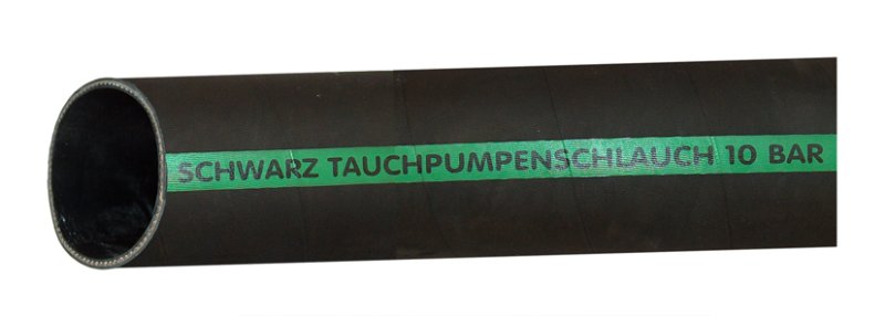 SCHWARZ TAUCHPUMPEN- SCHLAUCH 10 BAR, Auslauf- und