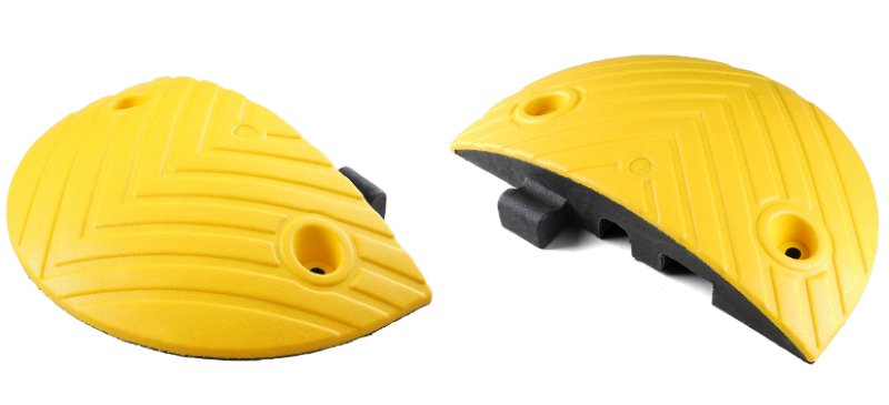 Fahrbahnschwelle recyceltem   PVC-Gummi, inkl. 2x