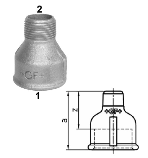 +GF+ Nr. 246, Muffe, reduziertISO/EN M4