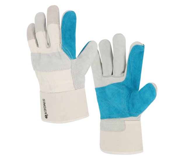 Rindspaltleder Handschuh      mit Baumwollfutter,