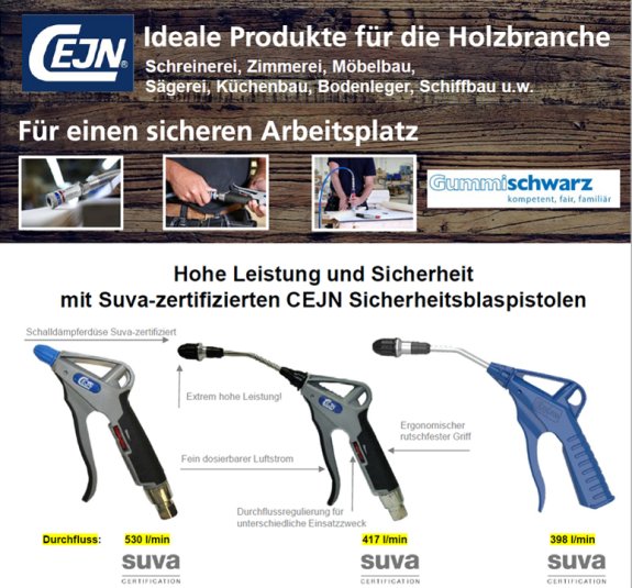 Cejn Ideale Produkte für die  Holzbranche